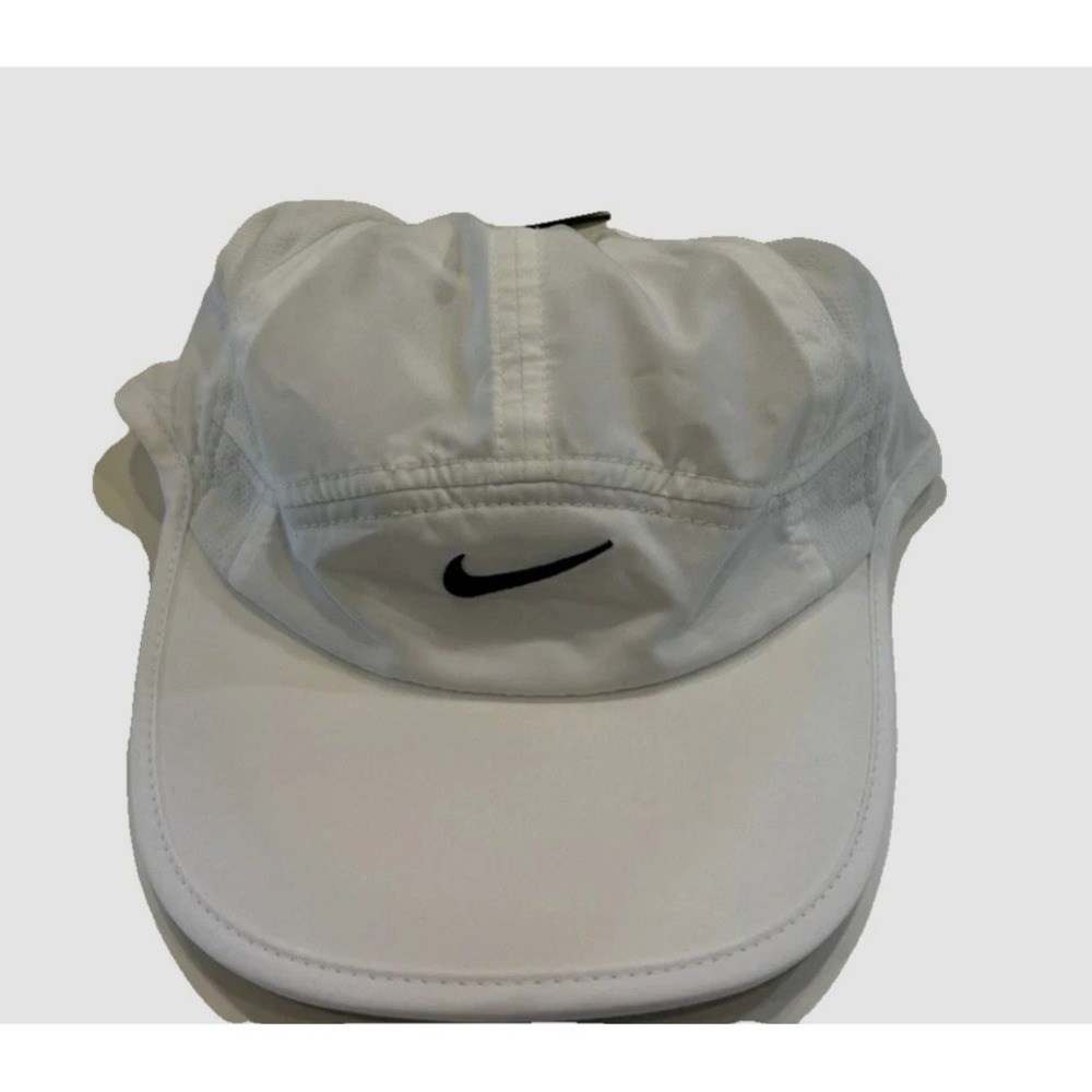 New NIKE Womens Featherlight 2.0 Adj. Tennis Hat Cap White 613968-100 Rare 2013